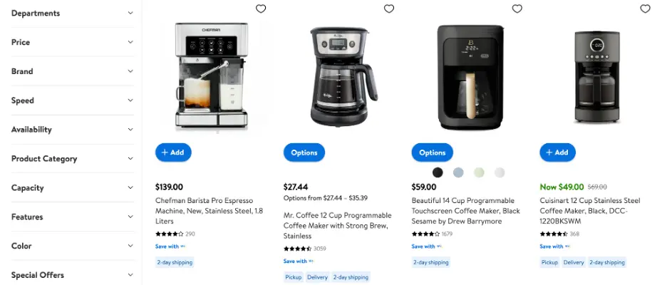 Walmart Coffee Maker Products