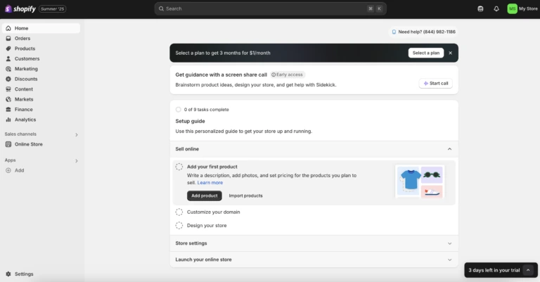 Shopify Dashboard