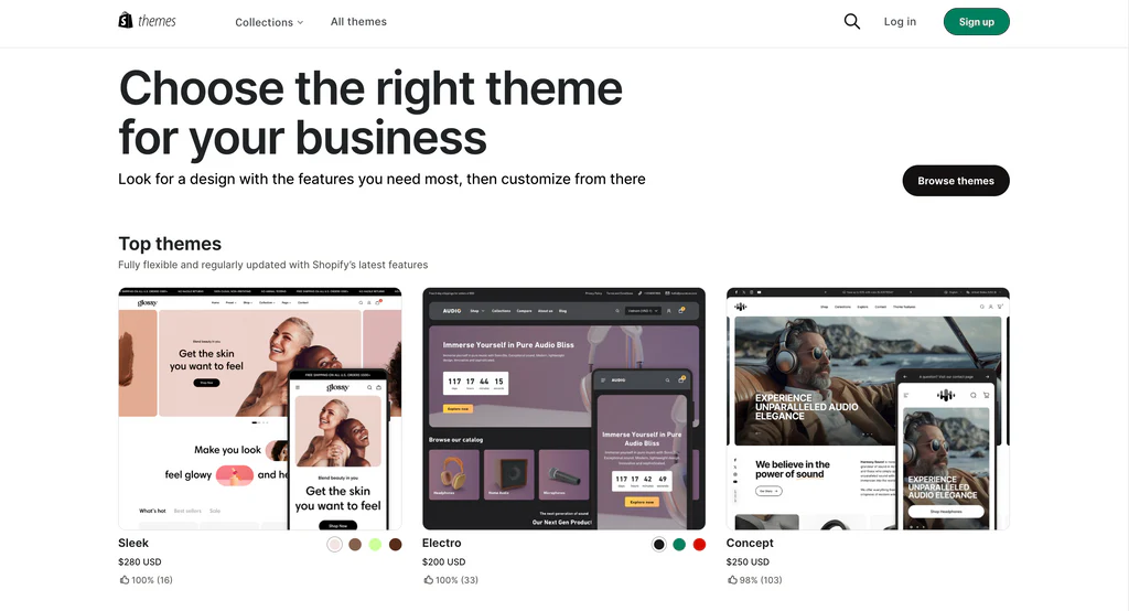 shopify theme store