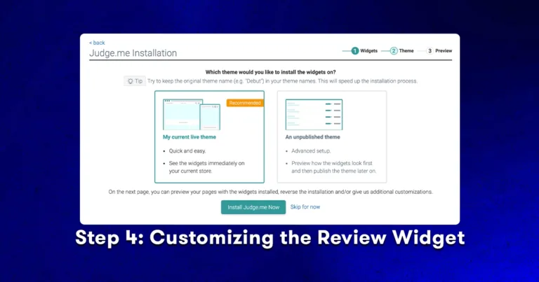 Customizing the Review Widget