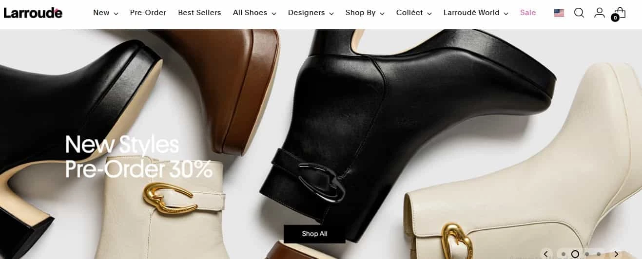 larroude a brand using shopify collective