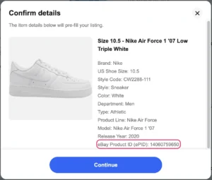 how to find ePID on eBay