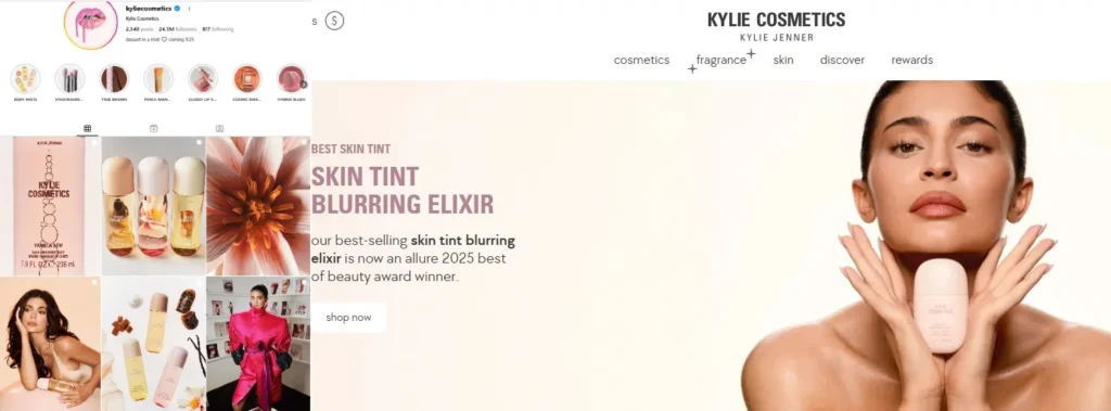 kylie cosmetics shopify instagram integration