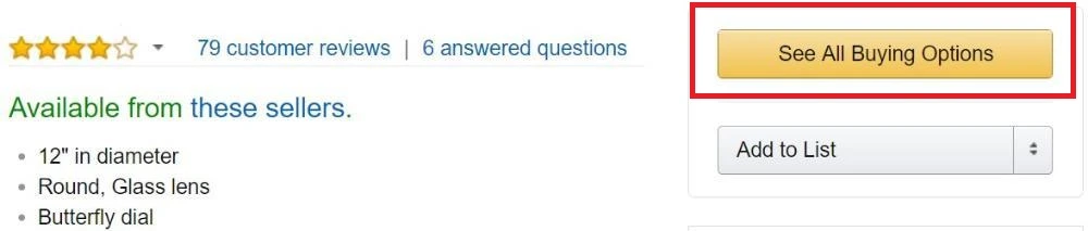 picture showing a suppressed amazon buy box