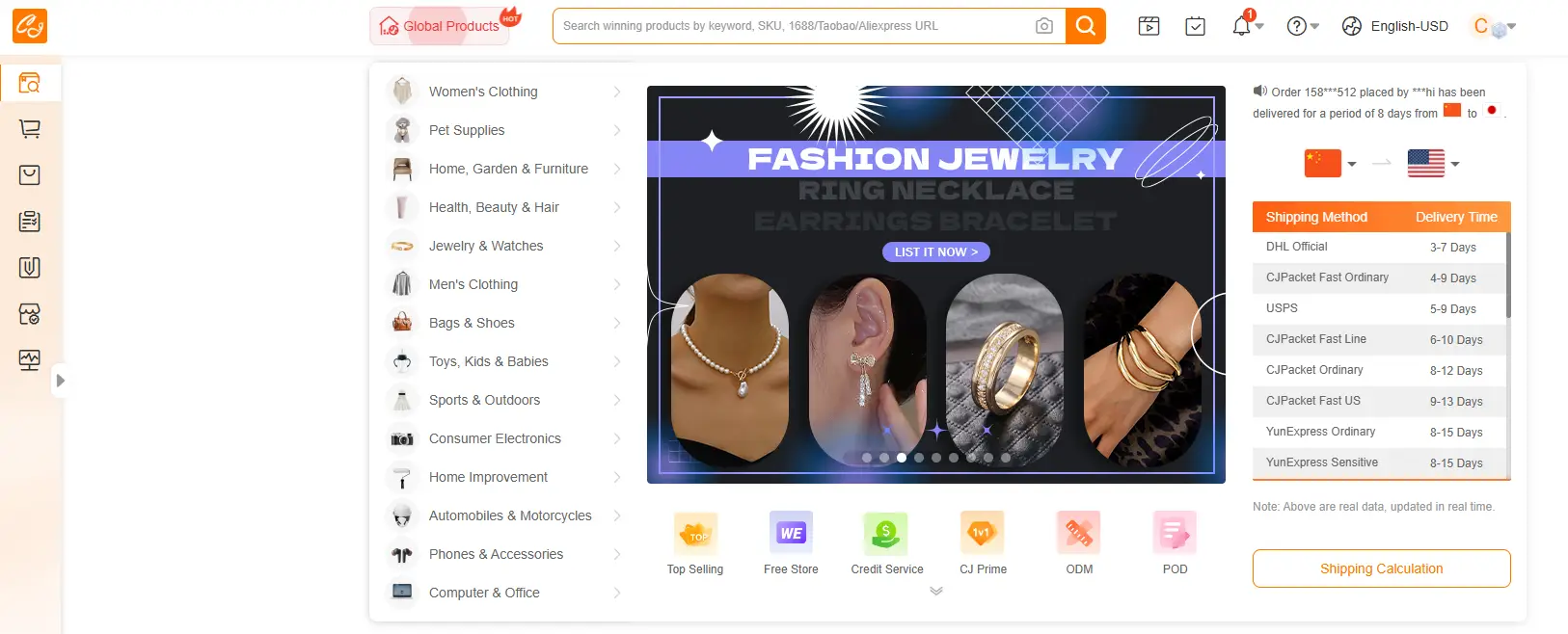 cjdropshipping ebay dropshipping supplier