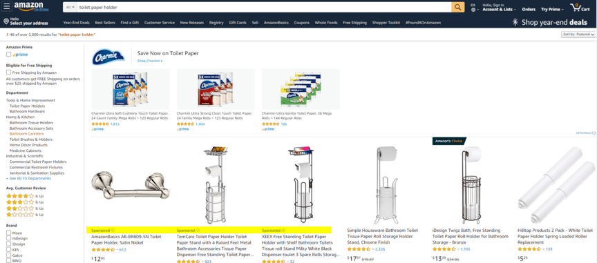 amazon ppc sponsored products example