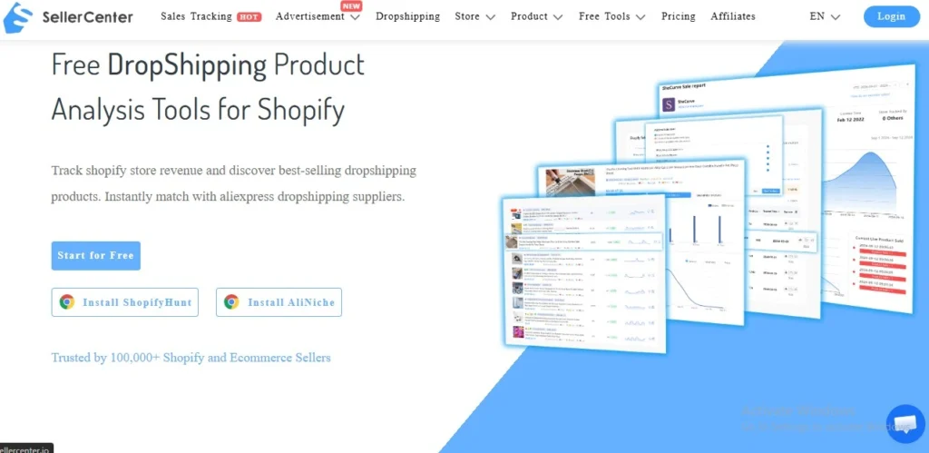 SellerCenter Shopify Spy Tool