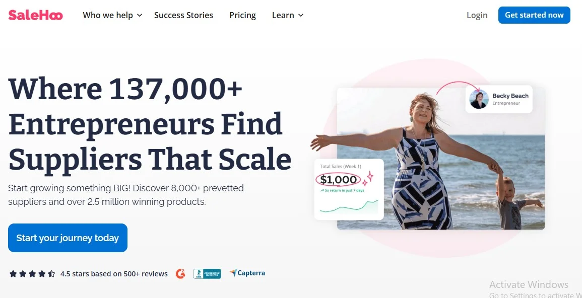 Amazon Dropshipping Suppliers: SaleHoo Homepage