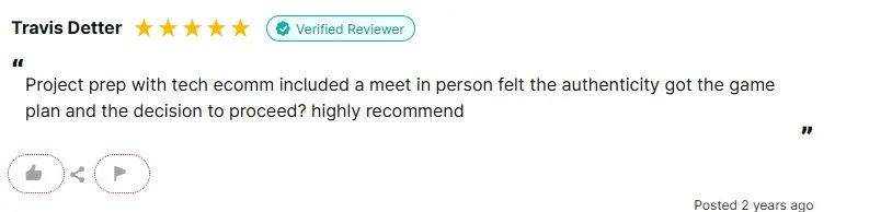 TechEcomm's Review from Reviews.io 2