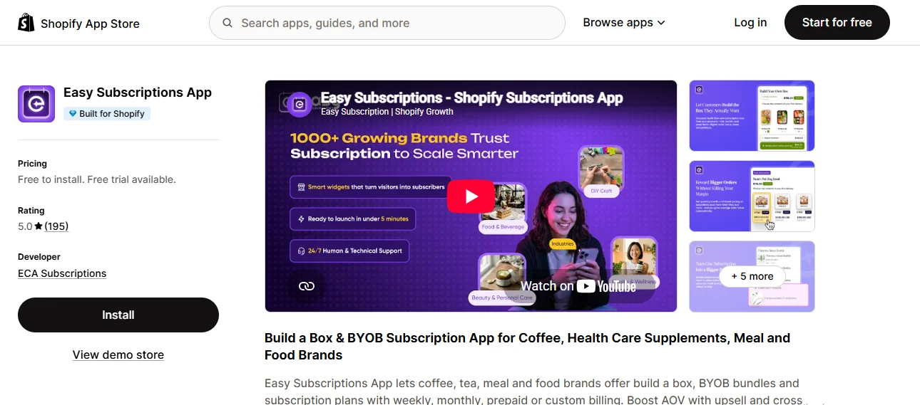 Easy Subscriptions