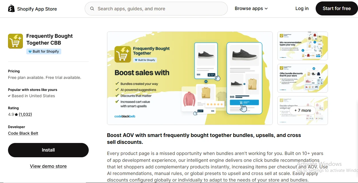 Frequently Bought Together Shopify upsell app screenshot