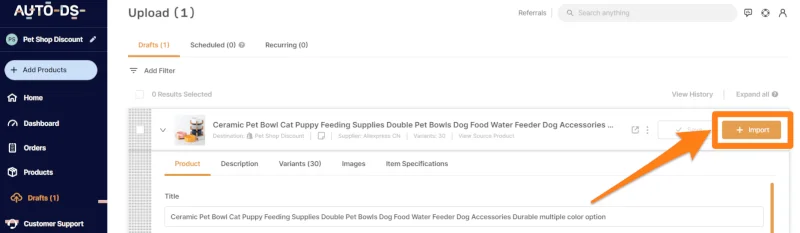 Importing and optimizing an AliExpress product listing on eBay