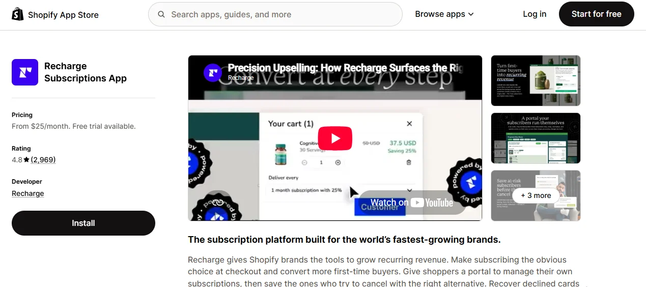 Recharge Subscriptions