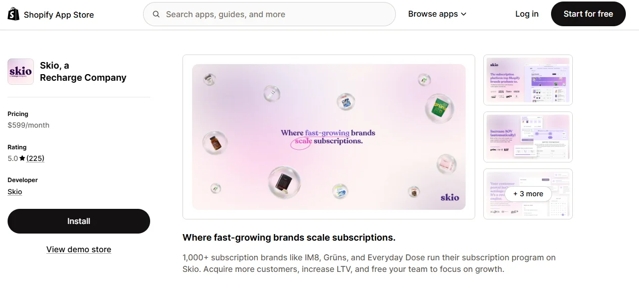 Skio Subscriptions